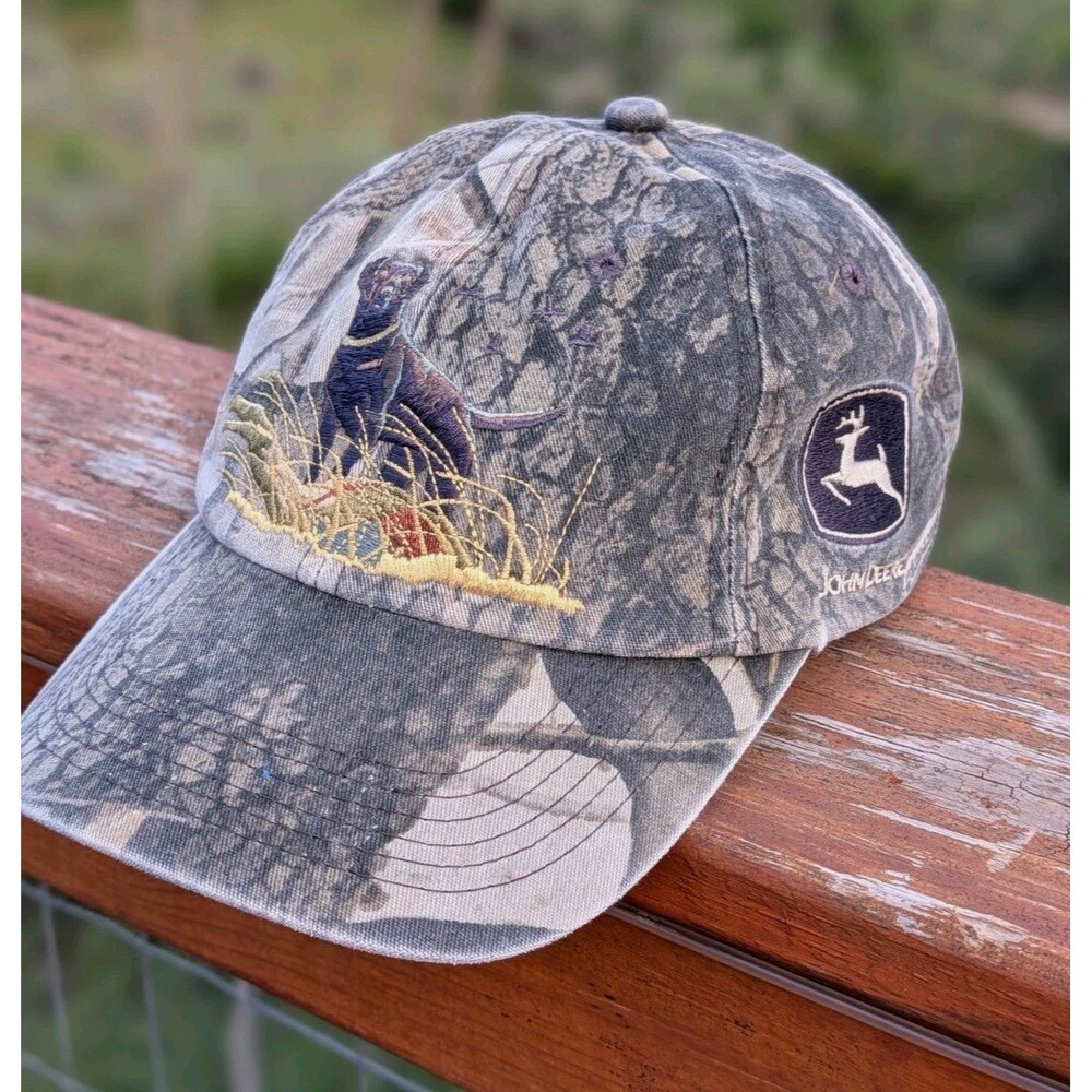 Realtree Camo Labrador Retriever Embroidered John Deere KIDS hat Snapback READ